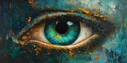 Eye on the wall - a Digital Art Artowrk by Siegfried Steins